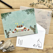 Spoon Inc Japanese Greeting Card Cat and Cake Kawaii Gifts