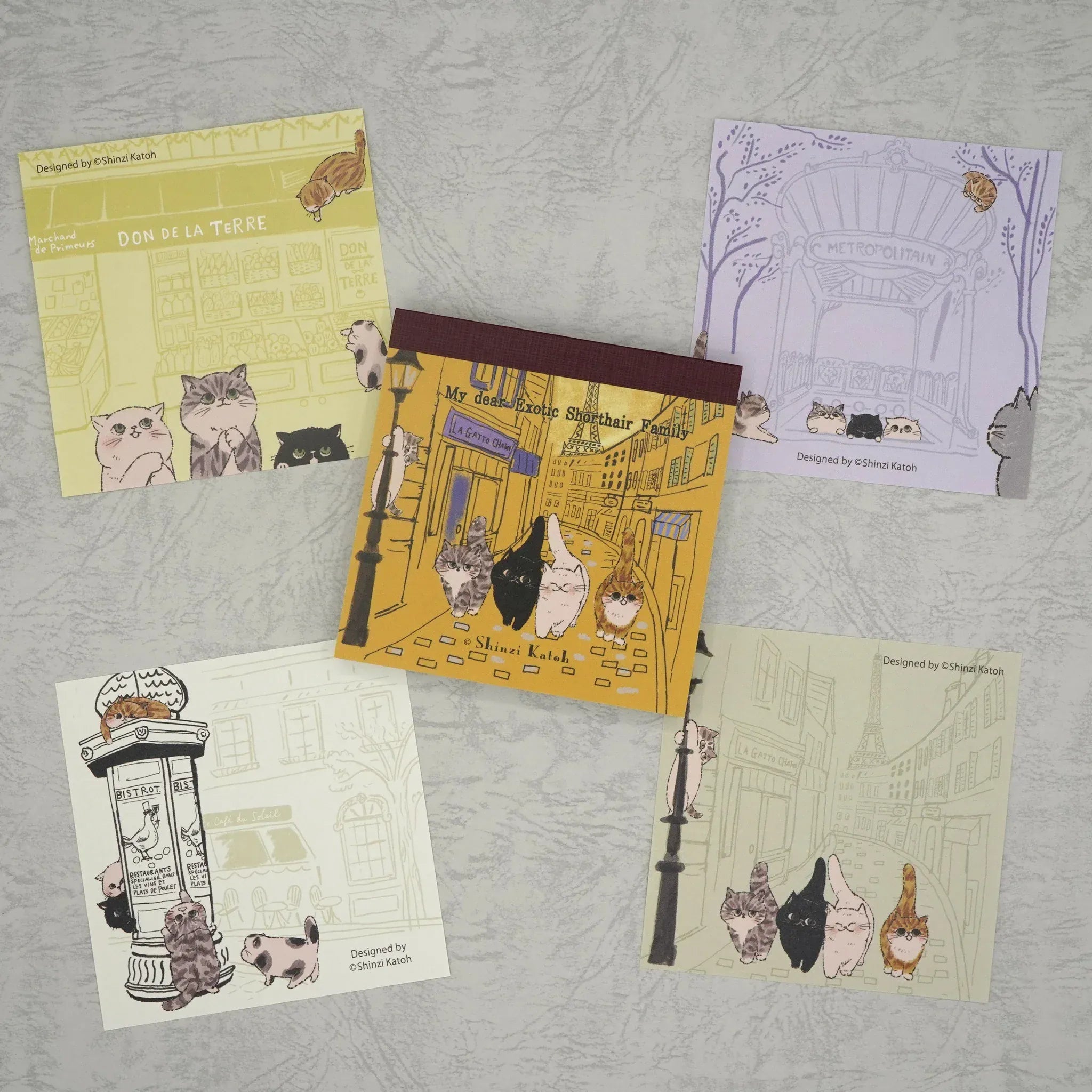 Spoon Inc Kinose Memo Pad Cats in Paris Kawaii Gifts 4580703638343