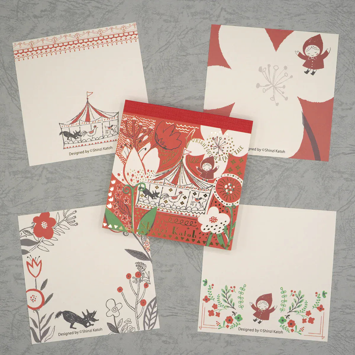 Spoon Inc Kinose Memo Pad Little Red Riding Hood Merry Go Round Kawaii Gifts 4580703636073