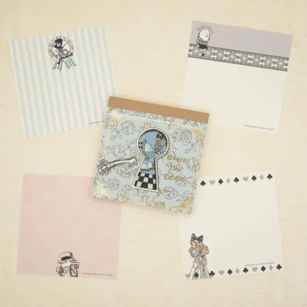 Spoon Inc Kinose Shinzi Katoh Square Memo Pad Alice Open the Door Kawaii Gifts