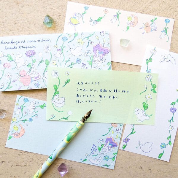 Spoon Inc Kinose Washi Rectanglar Memo Pad Spring Breeze Kawaii Gifts