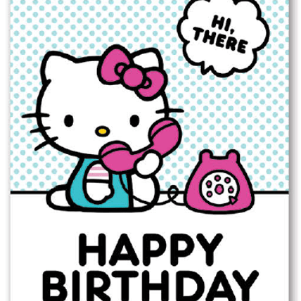 Studio Oh! Deluxe Greeting Card Hello Kitty Telephone Blue Kawaii Gifts 846307098308