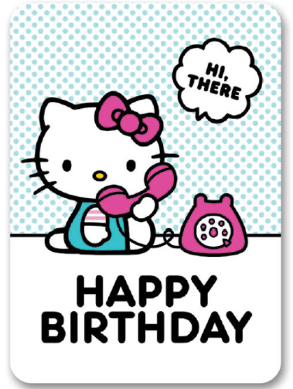 Studio Oh! Deluxe Greeting Card Hello Kitty Telephone Blue Kawaii Gifts 846307098308