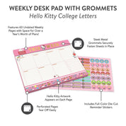 Studio Oh! Hello Kitty College Letters Weekly Desk Pad Kawaii Gifts
