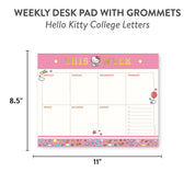 Studio Oh! Hello Kitty College Letters Weekly Desk Pad Kawaii Gifts