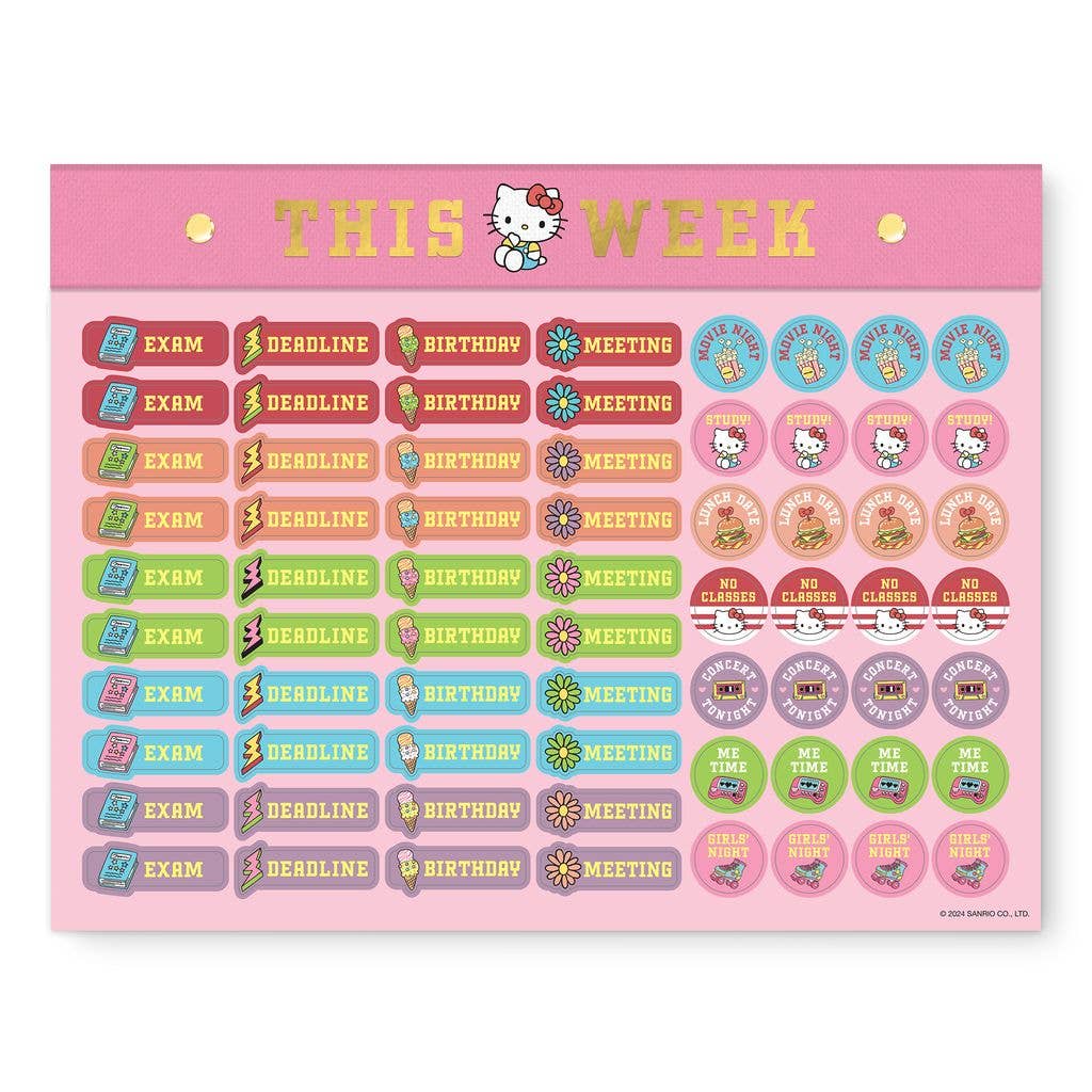 Studio Oh! Hello Kitty College Letters Weekly Desk Pad Kawaii Gifts