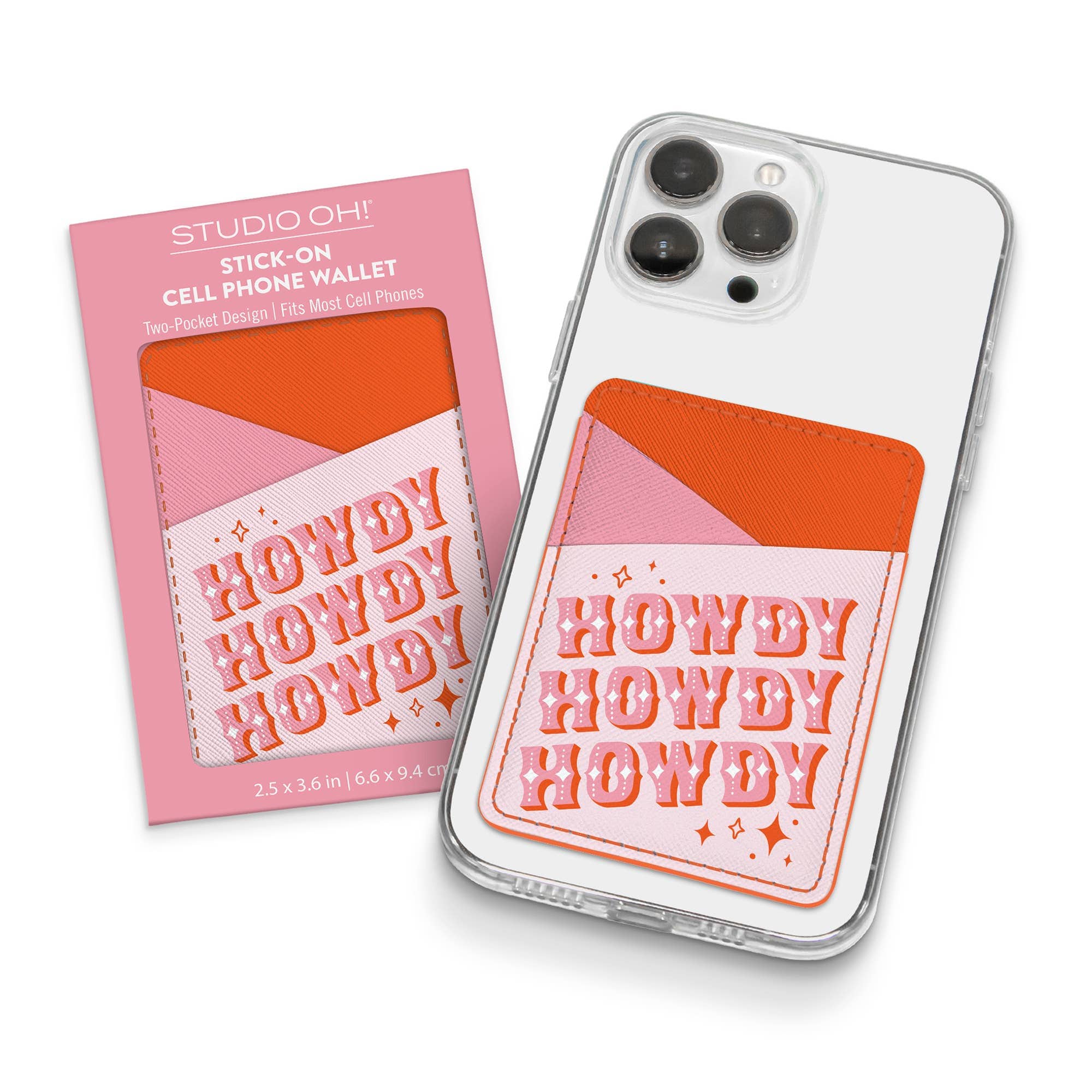 Studio Oh! Howdy Partner Stick-On Cell Phone Wallet Kawaii Gifts 846307087418