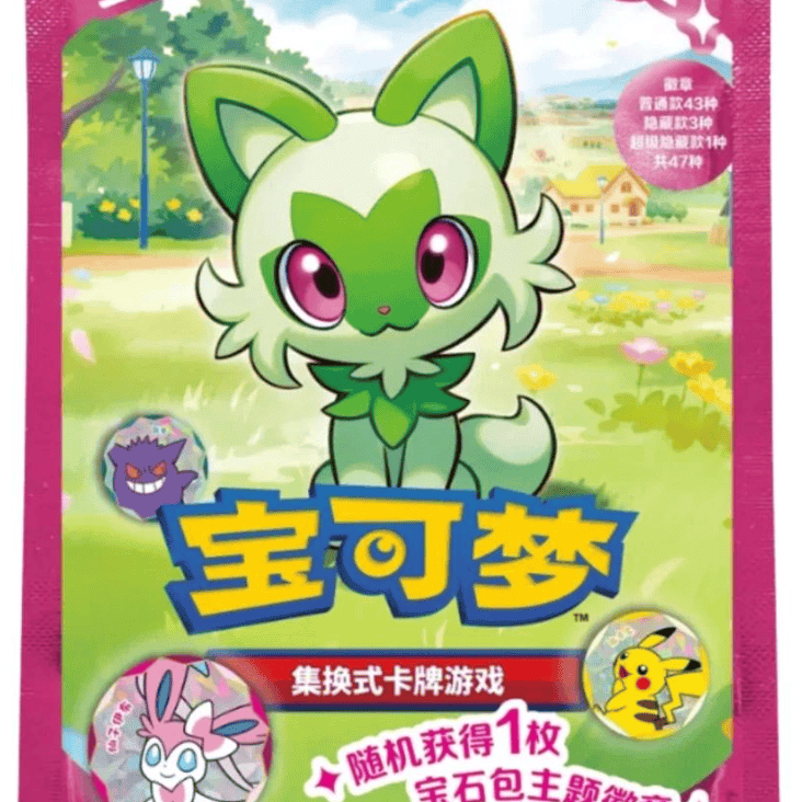 Su Plushies Pokemon Scarlet & Violet Gem Badge Set (Chinese Edition) Kawaii Gifts