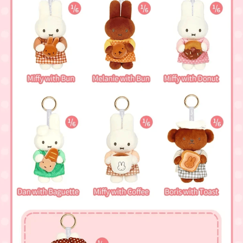 Su Plushies Miffy Bakery Surprise Plushie Bag Charm Blind Box Kawaii Gifts