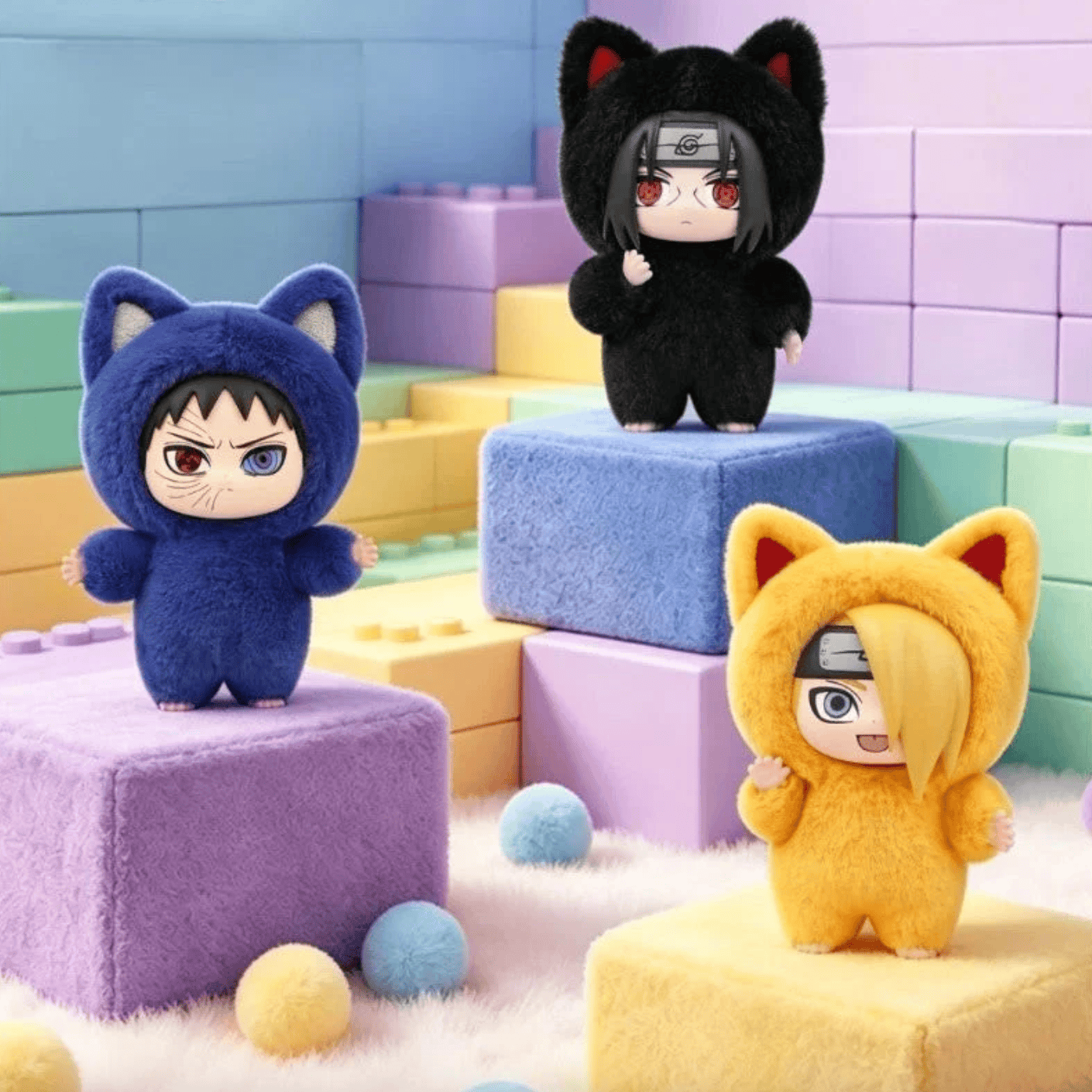 Su Plushies Naruto Shippuden Kittenland Surprise Plush Bag Charm Blind Box Kawaii Gifts