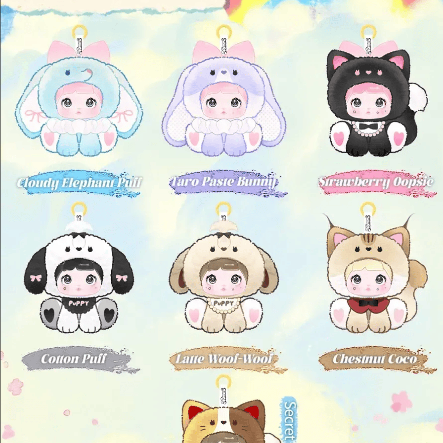 Su Plushies Nommi Sitting Zoo Plush Bag Charm Blind Box Kawaii Gifts