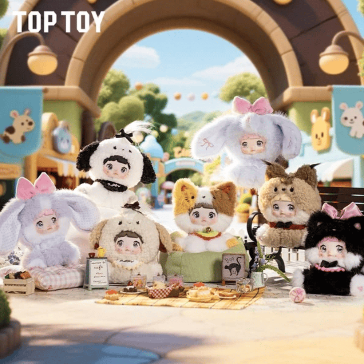 Su Plushies Nommi Sitting Zoo Plush Bag Charm Blind Box Kawaii Gifts