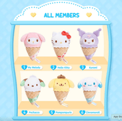 Su Plushies Sanrio Friends Relaxing Ice Cream Cone Plush Surprise Box Kawaii Gifts