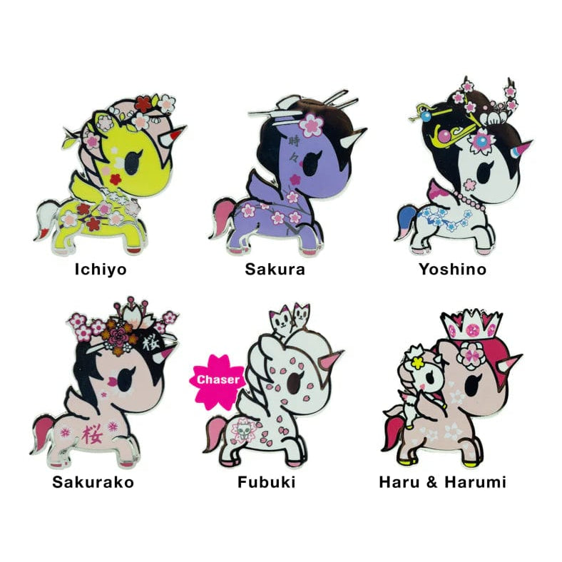 TKDK Cherry Blossom Unicorno Enamel Pin Surprise Box Kawaii Gifts 840080897035