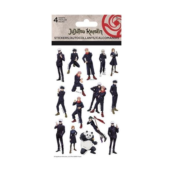 Trends International Jujutsu Kaisen 4-Sheet Stickers Kawaii Gifts 042692097562