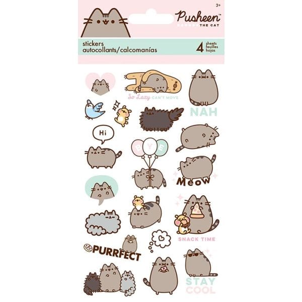 Pusheen 4-Sheet Stickers – Kawaii Gifts