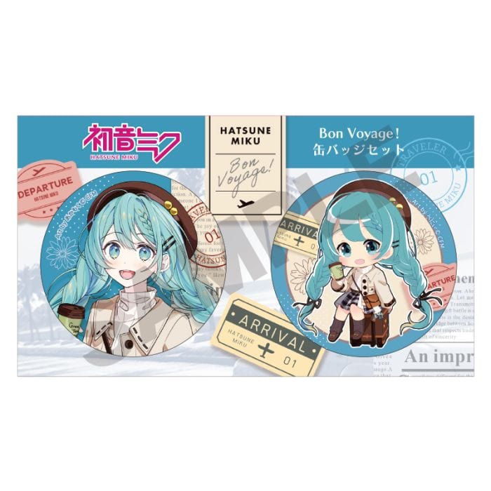 Unity Hatsune Miku Button Pin Set - Bon Voyage! Blue Kawaii Gifts