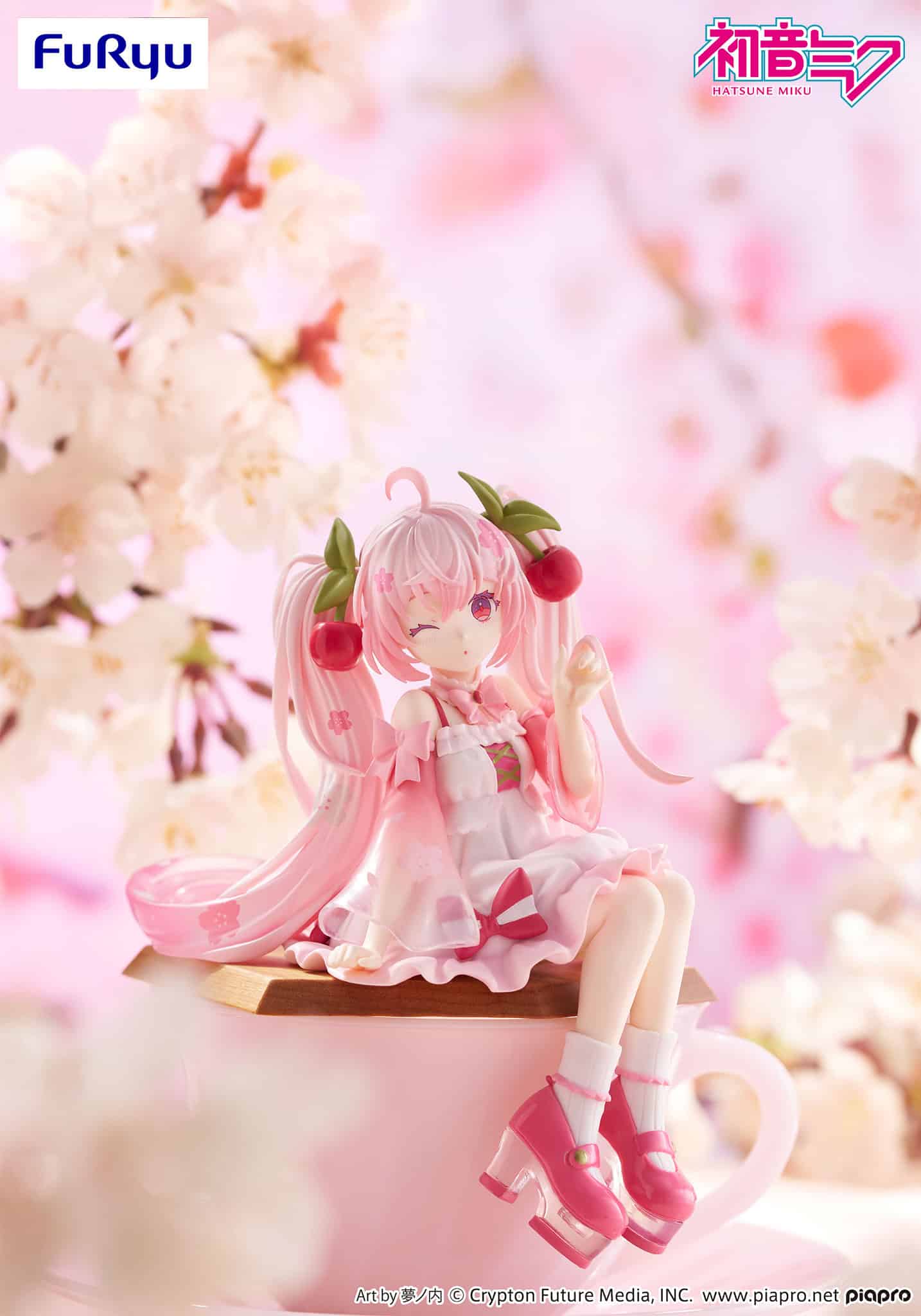 Unity Sakura Miku 2025 Wink Ver. Hatsune Miku Noodle Stopper Figure Kawaii Gifts 4580736410741