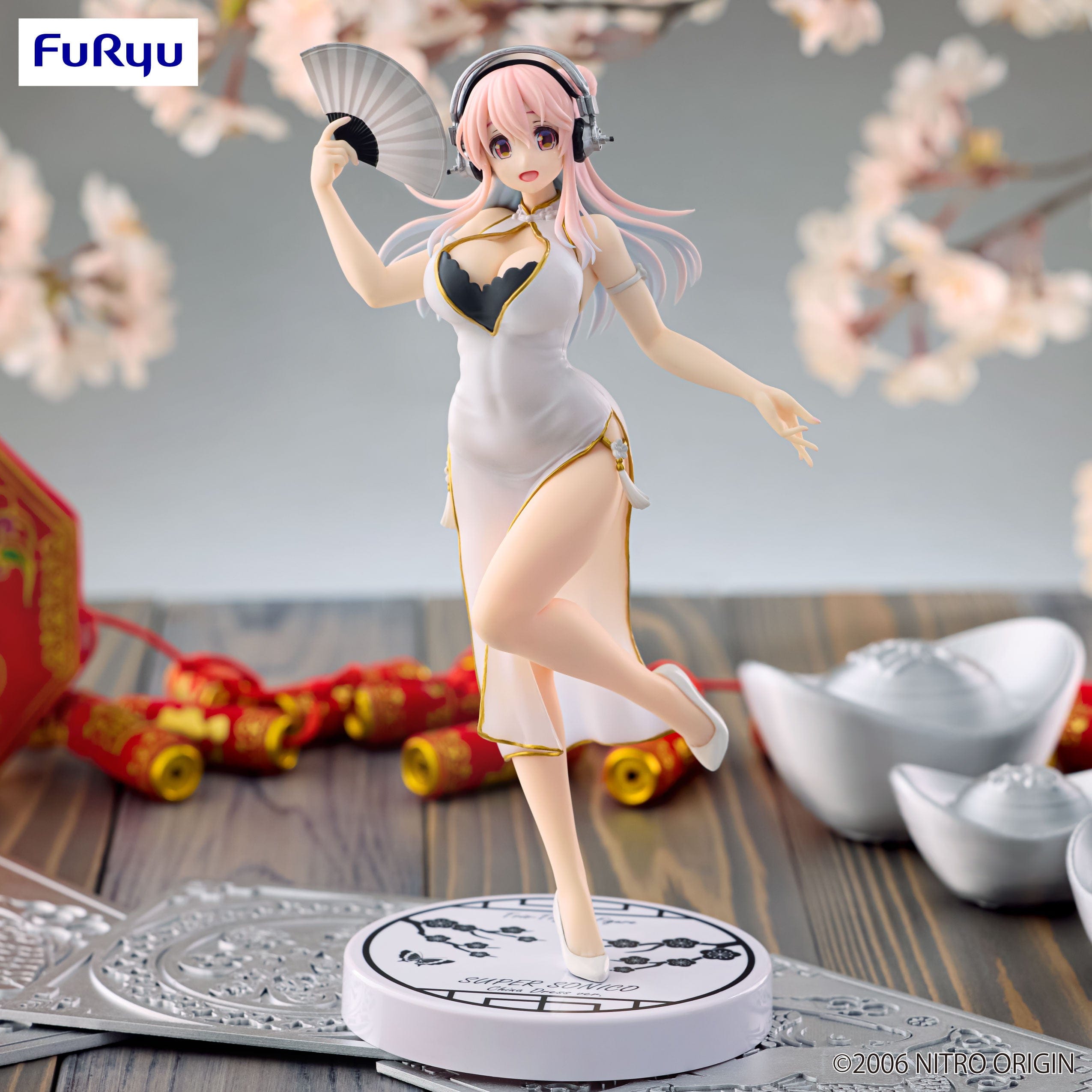 Unity Super Sonico White China Dress Ver. Trio-Try-iT Figure Kawaii Gifts