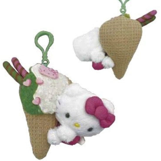 Weactive Hello Kitty Matcha Sweet Treats 6" Plushies with Clips Matcha Ice Cream Kawaii Gifts