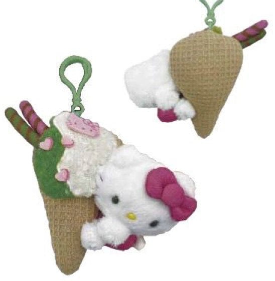 Weactive Hello Kitty Matcha Sweet Treats 6" Plushies with Clips Matcha Ice Cream Kawaii Gifts