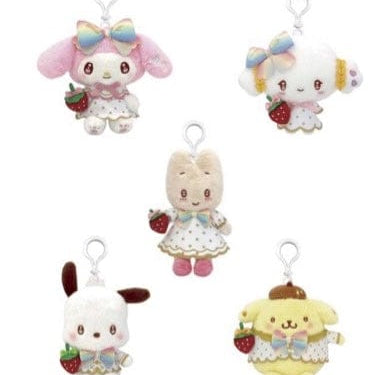 Weactive Sanrio Rare Character Strawberry Rainbow Clip-On Mascot Plushies Kawaii Gifts