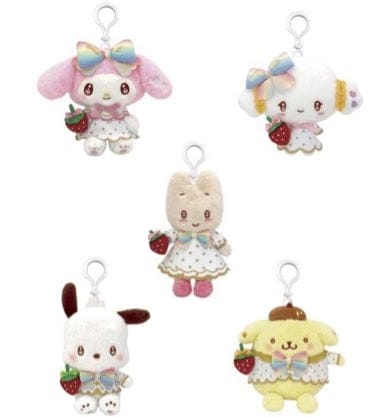 Weactive Sanrio Rare Character Strawberry Rainbow Clip-On Mascot Plushies Kawaii Gifts