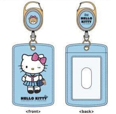 Weactive Hello Kitty Japanese School ID Card Case with Keychain Blue Kawaii Gifts 840805159264