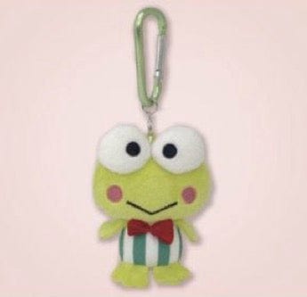 Weactive Sanrio Cute Plushie Mascot with Carabiner: Hello Kitty, My Melody, Cinnamoroll, Pompompurin, Kuromi, My Piano, Pochacco, Hangyodon, Tuxedo Sam, Keroppi, Batzu Maru Keroppi Kawaii Gifts