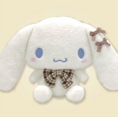 Weactive Cinnmoroll Soft Mocha Checker Bow Plushies Large 9" Kawaii Gifts 840805157543