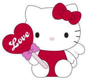 Weactive Hello Kitty Fluffy Angel Wings & Heart Balloon Plushies 18" X-Large Kawaii Gifts 840805161212