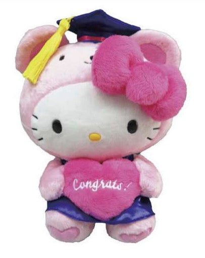 Weactive Hello Kitty Graduation Pink Bear Plushies Large Kawaii Gifts 840805147452