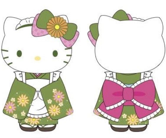 Weactive Hello Kitty Matcha Green Kimono Plushies Large 10" Kawaii Gifts 840805152715