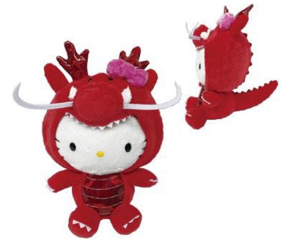 Weactive Hello Kitty Red Dragon Plushies Large 10" Kawaii Gifts 840805151831