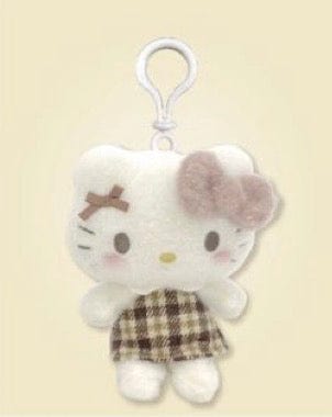 Weactive Hello Kitty Soft Mocha Checker Bow Plushies Small 5" Kawaii Gifts 840805157635