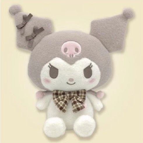 Weactive Kuromi Soft Mocha Checker Bow Plushies Large 12" Kawaii Gifts 840805157567