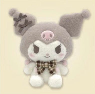 Weactive Kuromi Soft Mocha Checker Bow Plushies Medium 8" Kawaii Gifts 840805157611