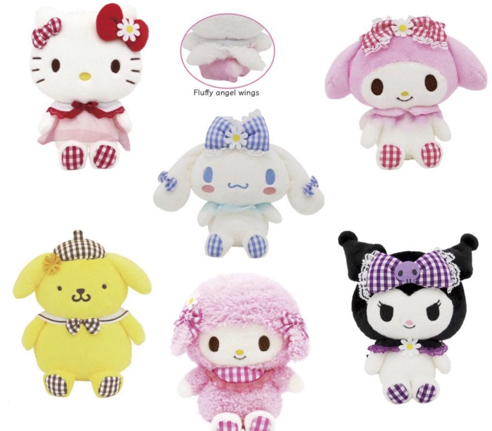 Weactive Sanrio Angelic Cafe 9" Plush: Cinnamoroll, Hello Kitty, Pompompurin, My Melody, Kuromi, My Piano Kawaii Gifts