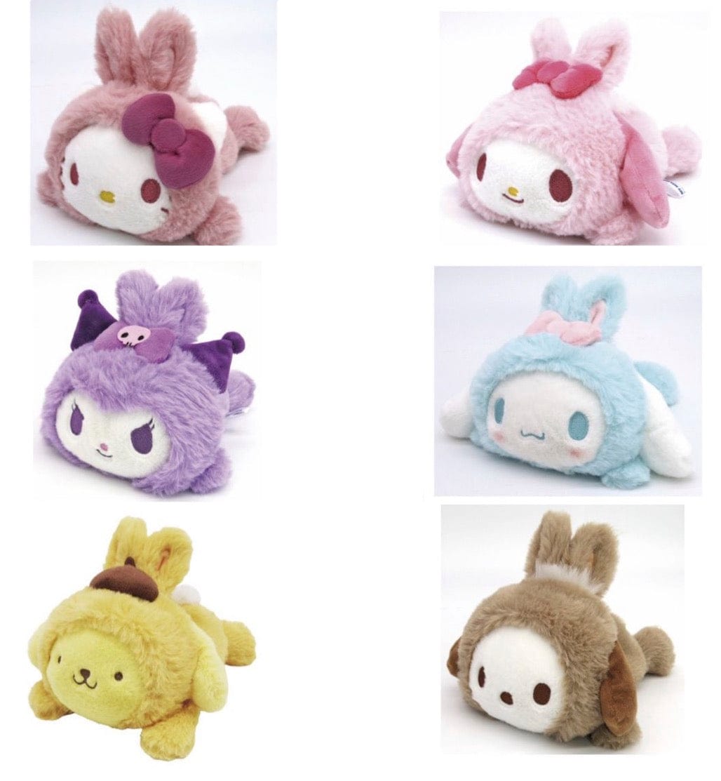 Weactive Sanrio Fluffy Bunny 5" Plush: Cinnamoroll, Pompompurin, Kuromi, My Melody, Pochacco, Hello Kitty Kawaii Gifts