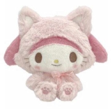 Weactive Sanrio Fluffy Pastel Kitten 6" Plush: Cinnamoroll, Pompompurin, Kuromi, My Melody, Hello Kitty, My Piano My Melody Kawaii Gifts 840805155082