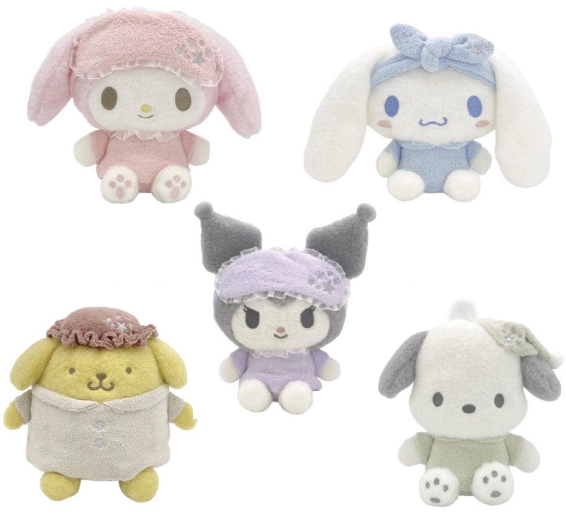 Weactive Sanrio Friends Sweet Dreams Soft Pajamas 7" Plushies Kawaii Gifts