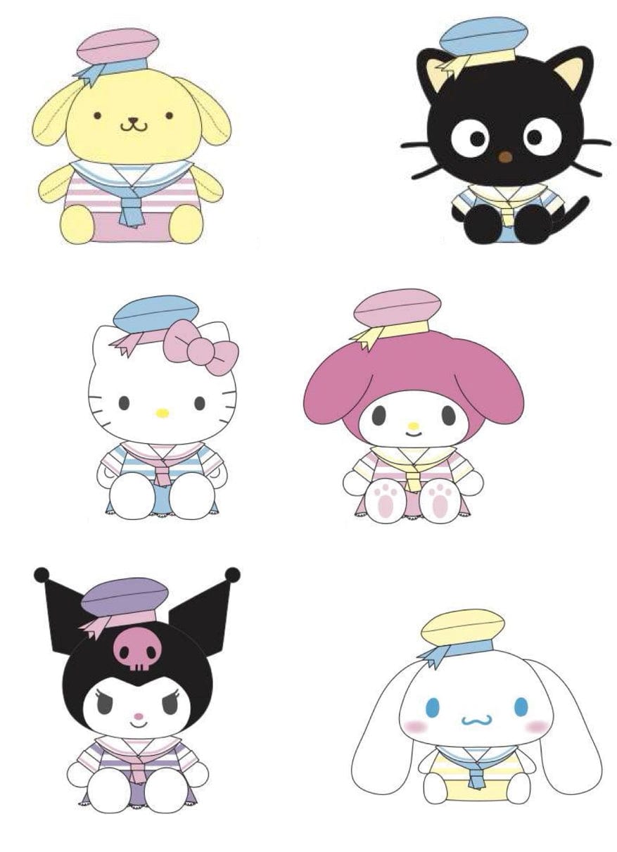 Weactive Sanrio Pastel Sailor 9" Plushies Collection Kawaii Gifts