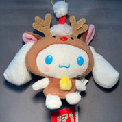 Weactive Sanrio Reindeer 5" Plushie Mascot Ornaments: Hello Kitty, Cinnamoroll, Pochacco, Chococat Kawaii Gifts