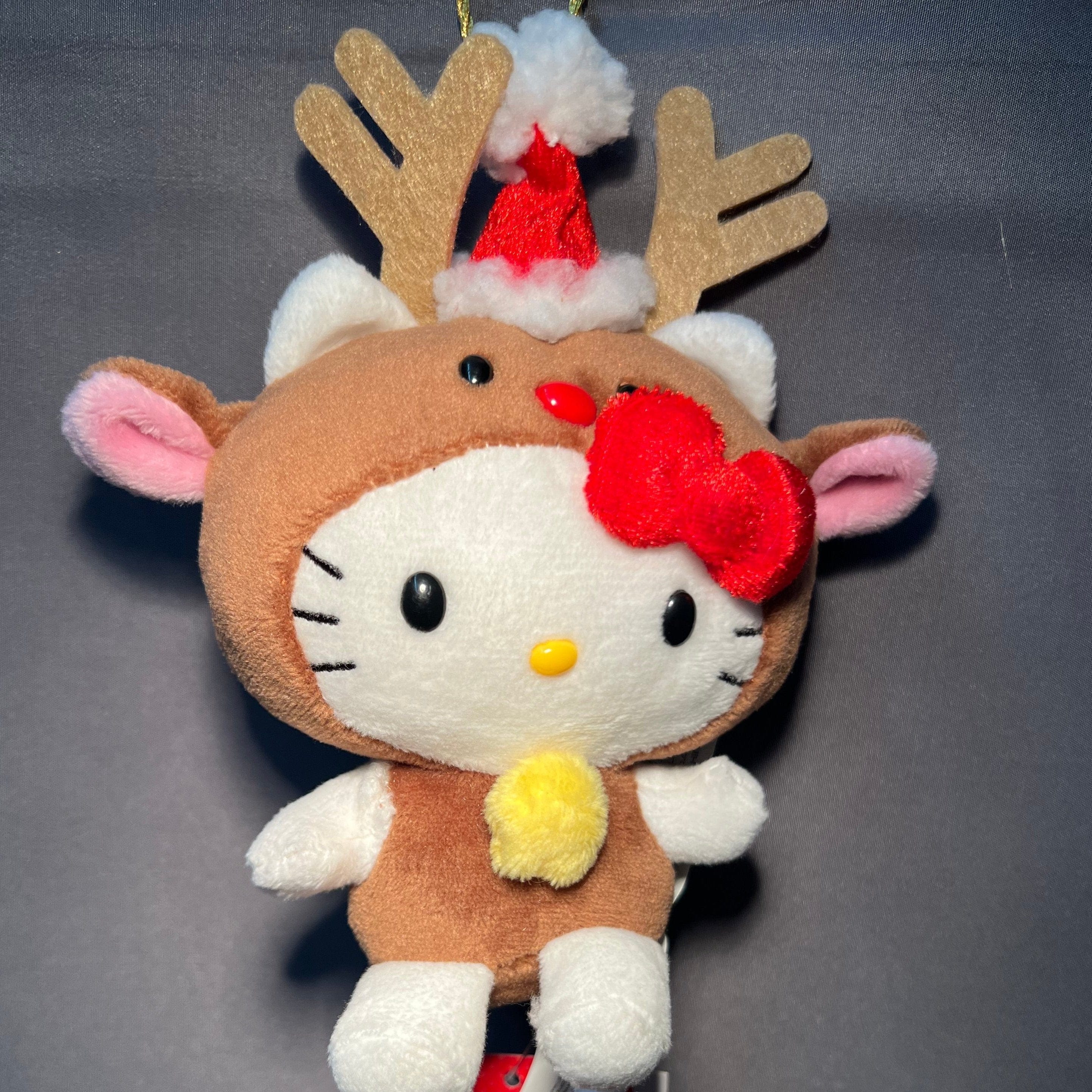 Weactive Sanrio Reindeer 5" Plushie Mascot Ornaments: Hello Kitty, Cinnamoroll, Pochacco, Chococat Kawaii Gifts