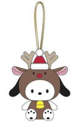 Weactive Sanrio Reindeer 5" Plushie Mascot Ornaments: Hello Kitty, Cinnamoroll, Pochacco, Chococat Pochacco Kawaii Gifts 840805158861