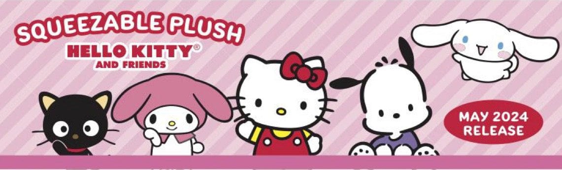 Weactive Sanrio Squeezable Plushies: Hello Kitty, My Melody, Kuromi, Cinnamoroll, Pochacco, Chococat Kawaii Gifts