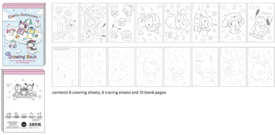 Weactive Sanrio Friends Small Coloring & Drawing Book Ice Island Series Kawaii Gifts 840805147414