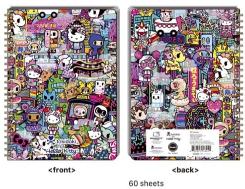 Weactive tokidoki x Hello Kitty Midnight Metropolis Spiral Notebook Kawaii Gifts 840805148251