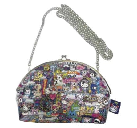 Weactive tokidoki x Hello Kitty Midnight Metropolis Kiss Lock Purse With Metallic Strap Kawaii Gifts