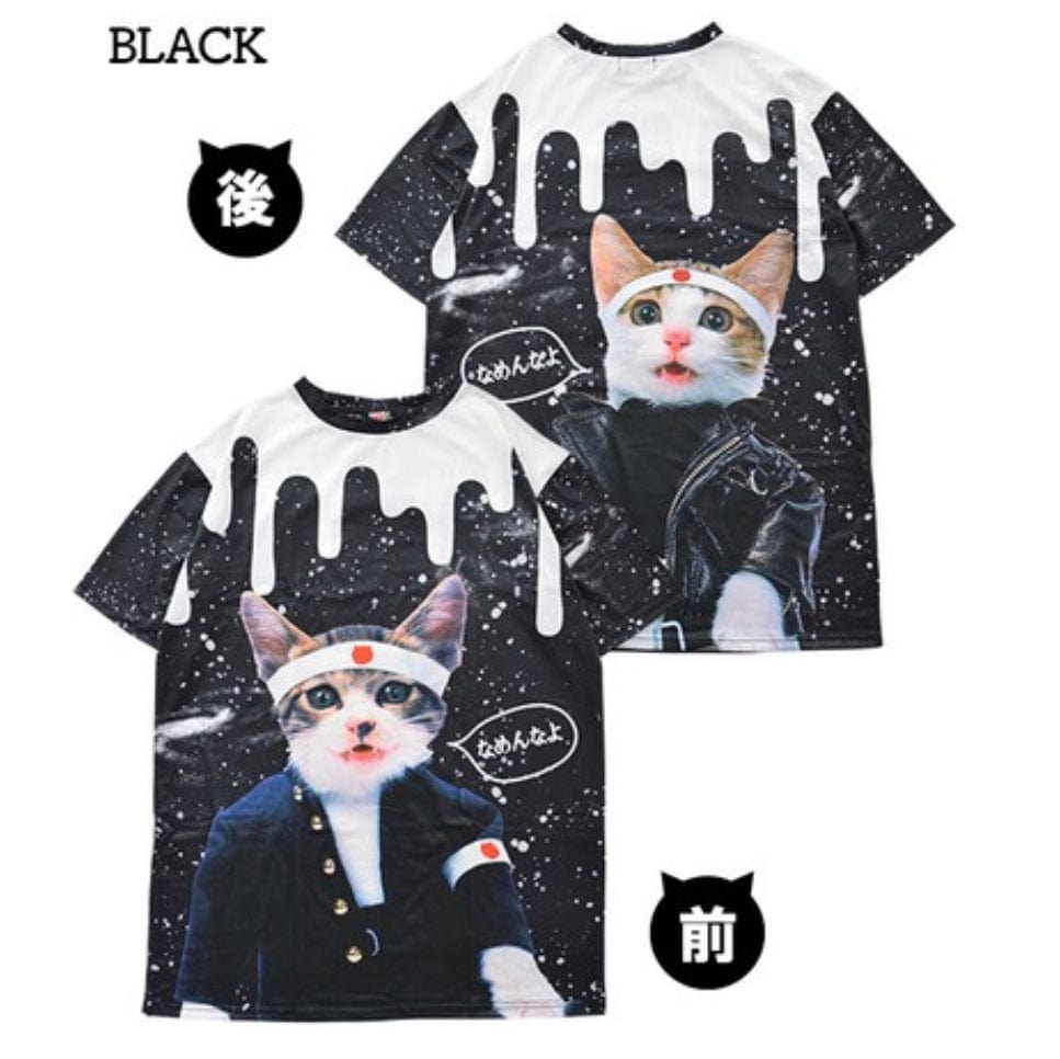 ACDC Rag ACDC Rag Drippy Cat T-Shirt Kawaii Gifts 6060000051789